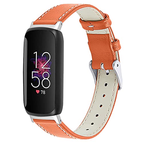 Gimuk Lederarmband kompatibel mit Fitbit Inspire 3 Armbänder für Damen und Herren, weiches atmungsaktives Leder-Sport-Armband Ersatzband, Armband für Fitbit Inspire 3 von Gimuk