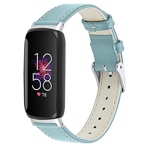 Gimuk Lederarmband kompatibel mit Fitbit Inspire 3 Armbänder für Damen und Herren, weiches atmungsaktives Leder-Sport-Armband Ersatzband, Armband für Fitbit Inspire 3 von Gimuk