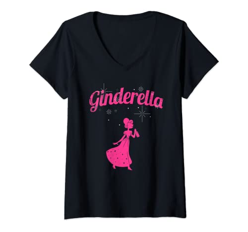 Damen Ginderella Pink Rosa Gin Braut JGA Team Junggesellenabschied T-Shirt mit V-Ausschnitt Damen Ginderella Pink Rosa Gin Braut JGA Team Junggesellenabschied T-Shirt mit V-Ausschnitt von Gin Gin Bekleidung