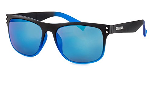 Gin Tonic Eckige Herren Sonnenbrille/Leichte Sonnenbrille mit verspiegelten Gläsern im sportlichen Design F2503118 von Gin Tonic