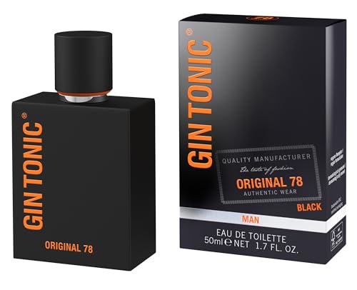Gin Tonic Original 78 black Parfüm Herren 50ml I frisches Eau de Toilette für jedes Alter mit würzig-ambrientem Duft I zu jedem Anlass und Gelegenheit | Parfum Herren I urban, elegant, maskulin von Gin Tonic