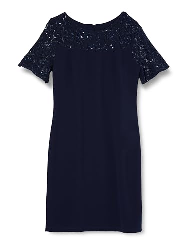 Gina Bacconi Damen Spitze mit gestickter Passe Cocktailkleid, Navy, 42 von Gina Bacconi