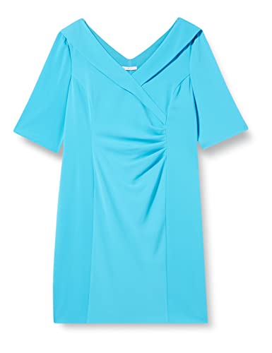 Gina Bacconi Damen Stretch Moss Crêpe Kleid Cocktailkleid, Sommer Turq, 44 von Gina Bacconi