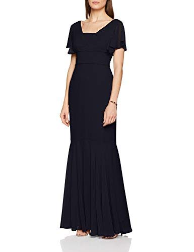 Gina Bacconi Damen Sylvia Chiffon Maxi Partykleid, Blau (Spring Navy), 38 von Gina Bacconi