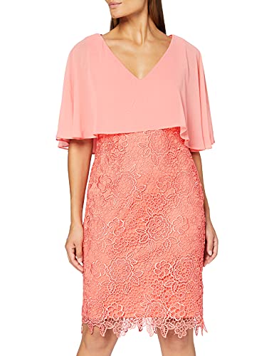 Gina Bacconi Damen Women's Embroidered Dress with Cape Cocktailkleid, dahlie, 40 von Gina Bacconi