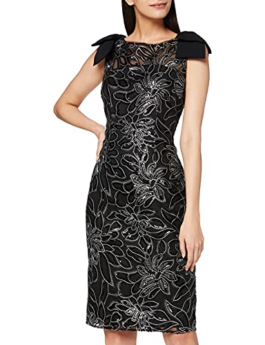 Gina Bacconi Damen Women's Embroidered Shift Dress Cocktailkleid, Schwarz, 44 von Gina Bacconi