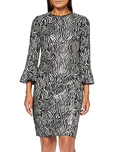 Gina Bacconi Damen Women's Zebra Sequin Dress Cocktailkleid, schwarz/weiß, 34 von Gina Bacconi