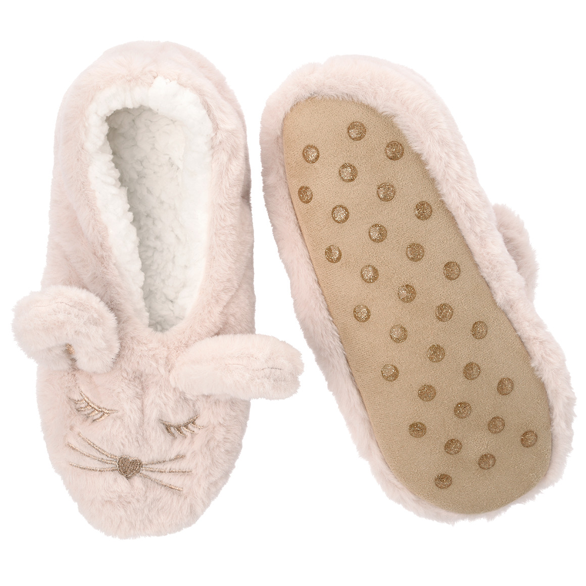 1 Paar Damen Hausschuhe in Plüsch-Optik 1 Paar Damen Hausschuhe in Plüsch-Optik von Gina Benotti