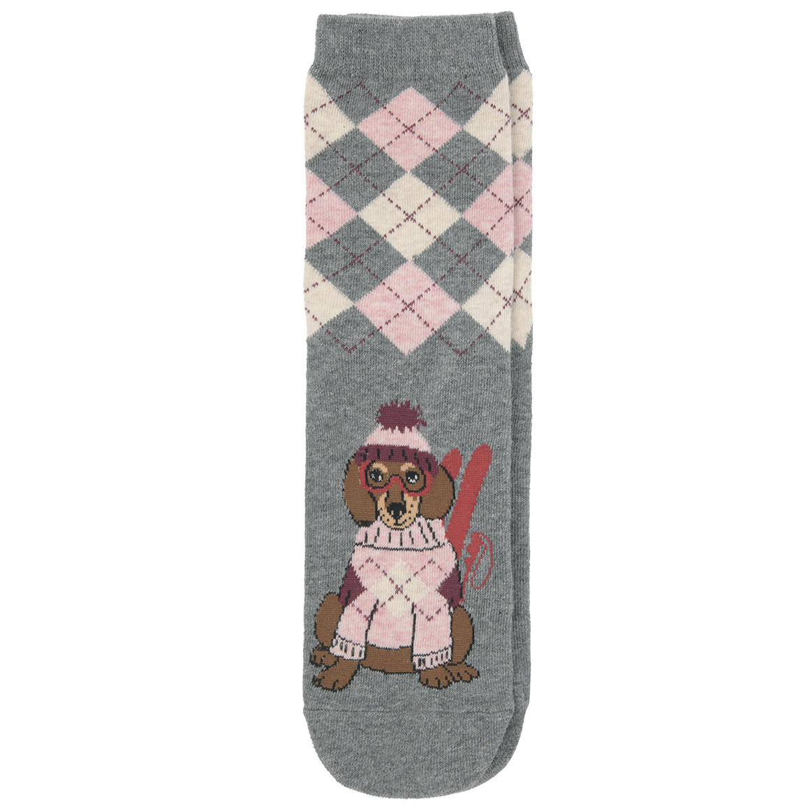 1 Paar Damen Socken mit Hunde-Motiv von Gina Benotti