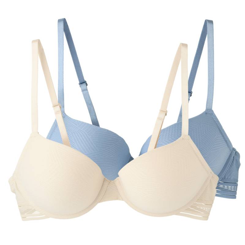 2 Damen Bügel-BHs mit dezenter Spitze von Gina Benotti