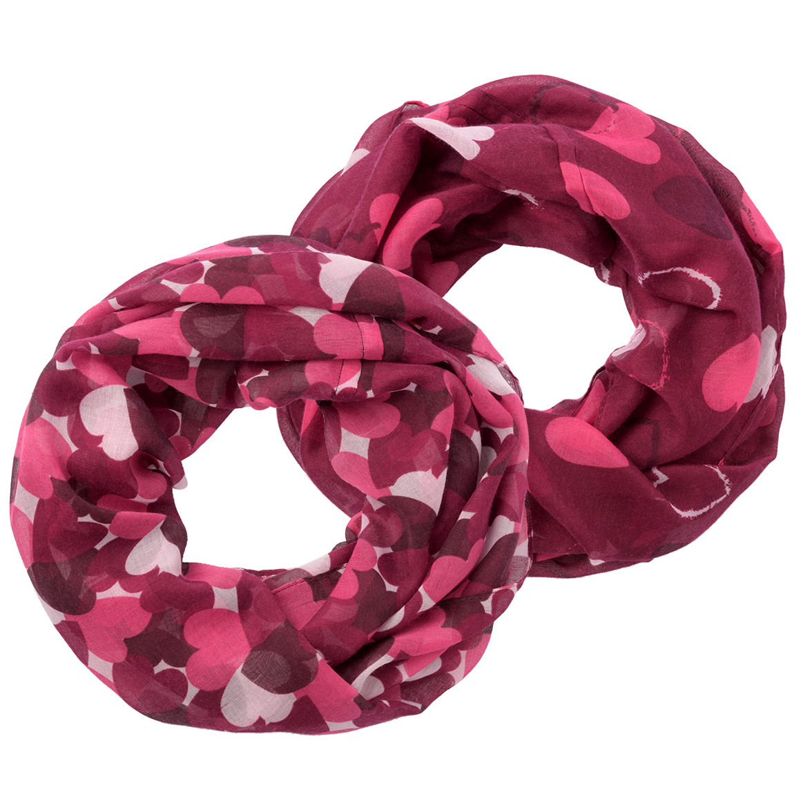 2 Damen Rundschals mit Allover-Muster von Gina Benotti
