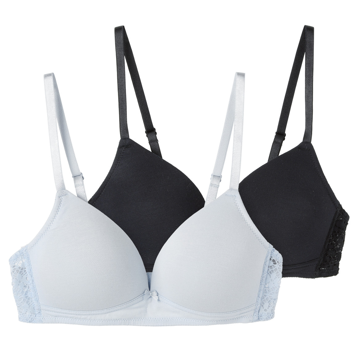 2 Damen Soft-BHs mit Spitze von Gina Benotti