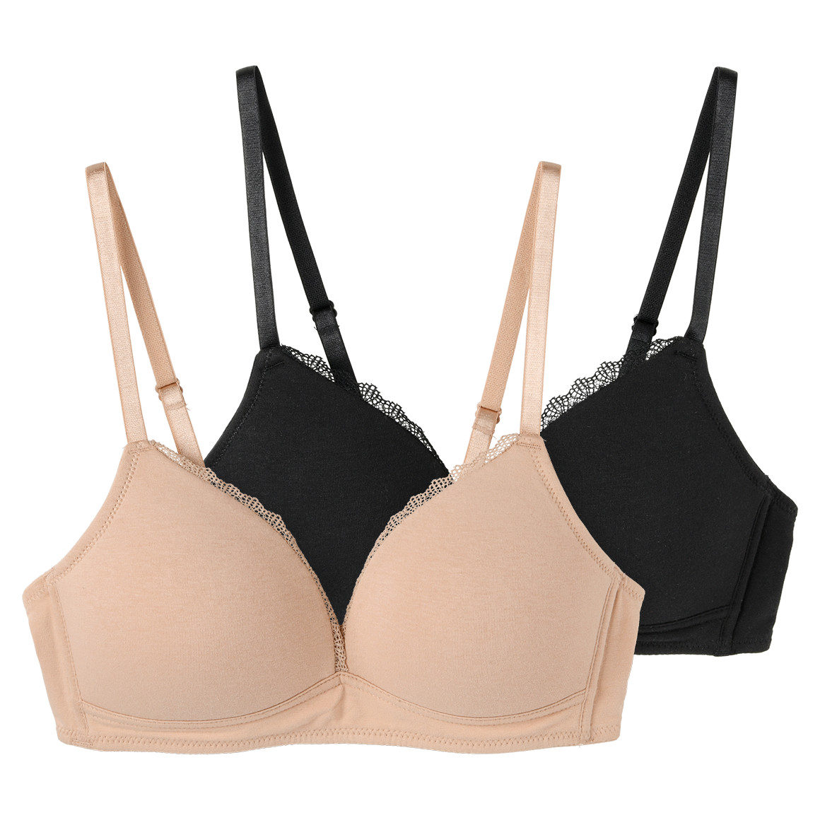 2 Damen Soft-BHs mit Spitze von Gina Benotti