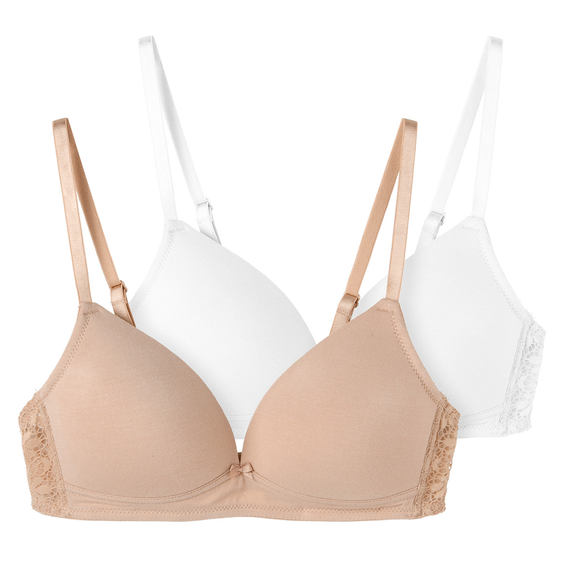 2 Damen Soft-BHs mit Spitze von Gina Benotti