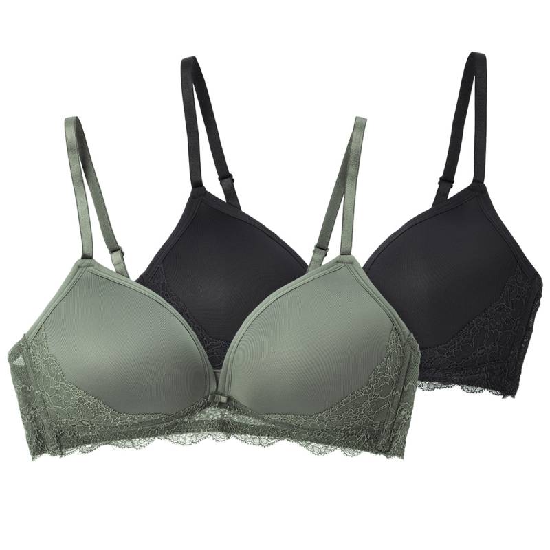 2 Damen Soft-BHs mit Spitzendetails von Gina Benotti