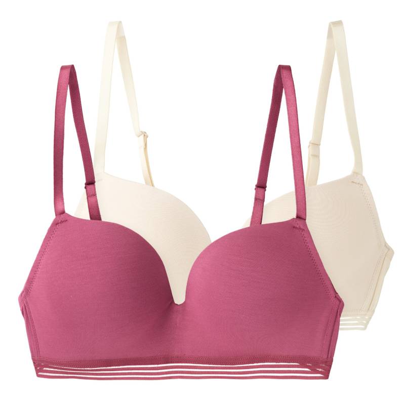 2 Damen Soft-BHs mit dezenter Spitze von Gina Benotti