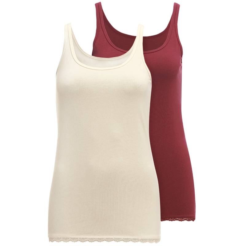 2 Damen Unterhemden mit Spitze von Gina Benotti