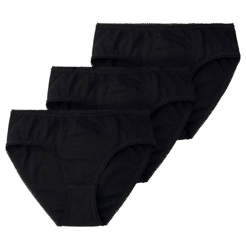 3 Damen Slips mit Mäusezähnchen-Spitze von Gina Benotti