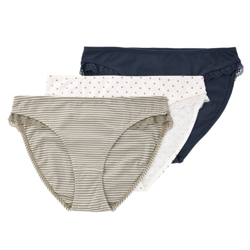 3 Damen Slips mit Spitze von Gina Benotti