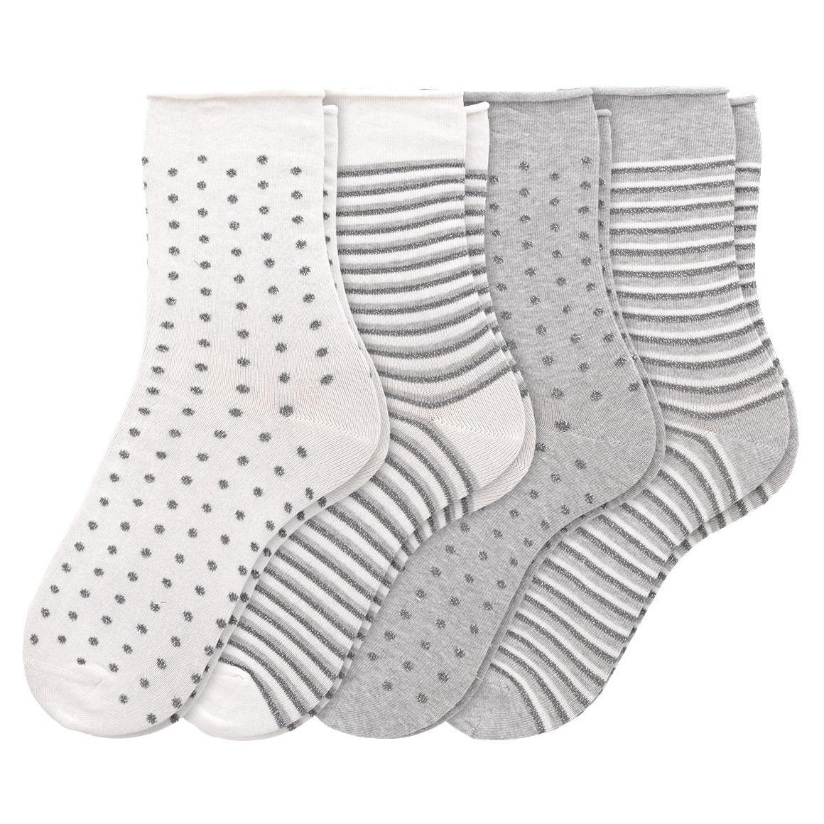 4 Paar Damen Socken mit Effektgarn von Gina Benotti