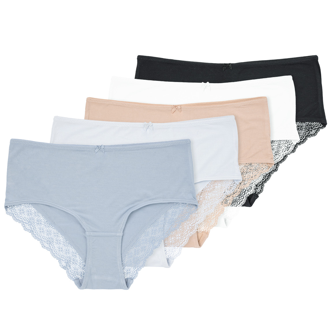 5 Damen Pantys mit Spitze von Gina Benotti