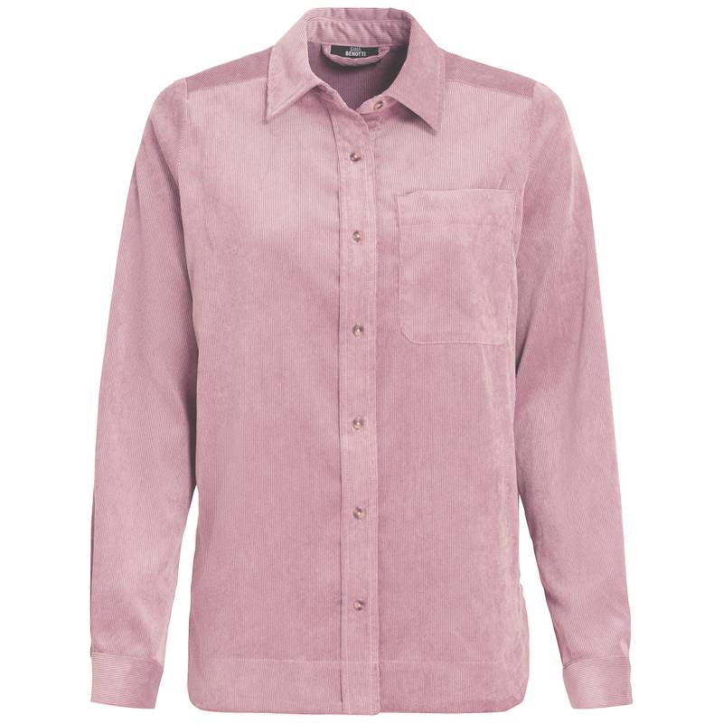 Damen Cord-Hemdbluse mit gerundetem Saum von Gina Benotti