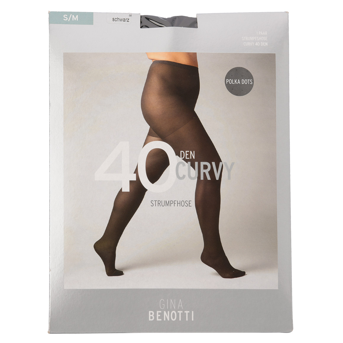 Damen Curvy-Strumpfhose mit Polka Dots von Gina Benotti