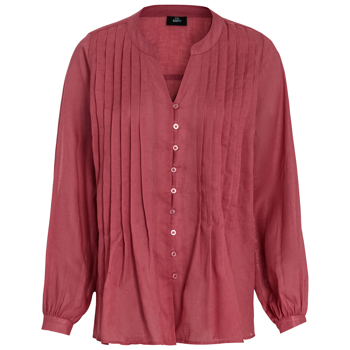 Damen Leinen-Bluse in Plissee-Optik Damen Leinen-Bluse in Plissee-Optik von Gina Benotti