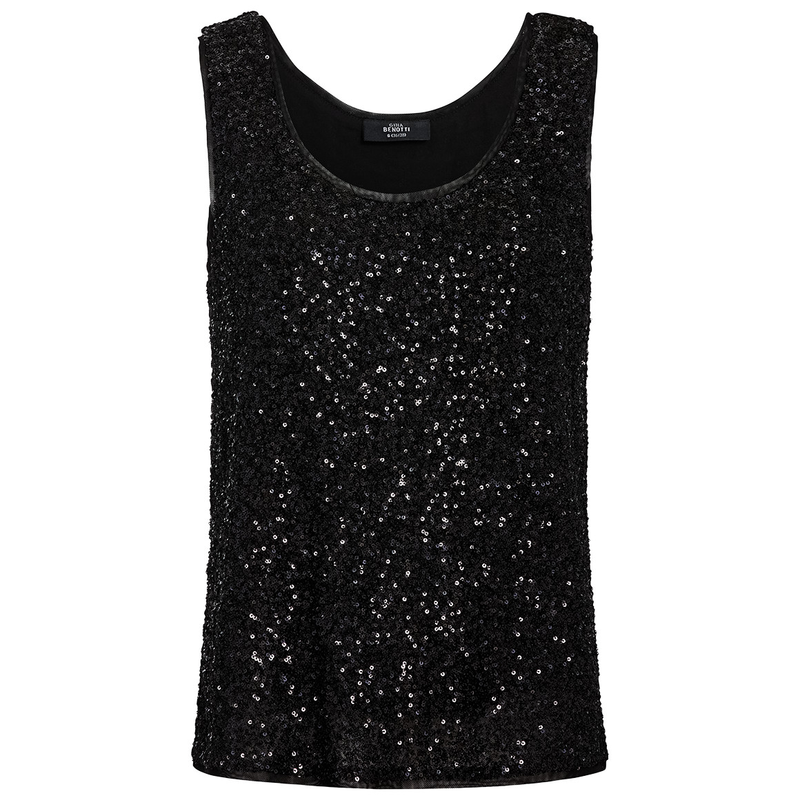 Damen Paillettentop mit breiten Trägern von Gina Benotti