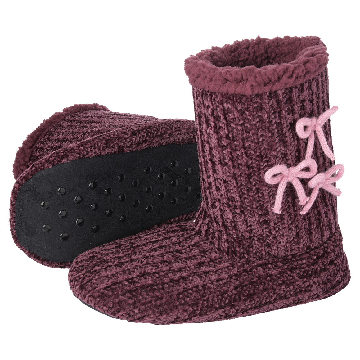 Damen Plüsch-Haussocken mit Stopper-Funktion von Gina Benotti