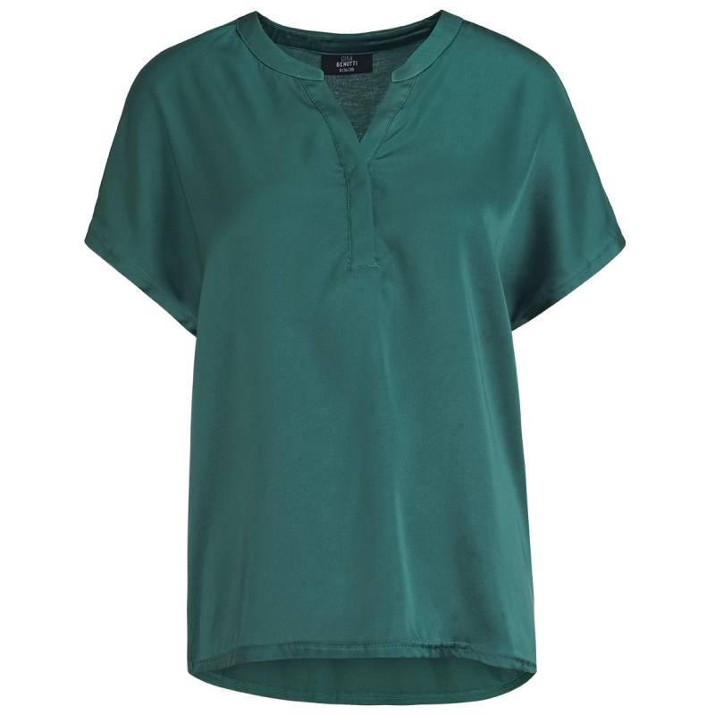 Damen Satin-Shirt  mit V-Ausschnitt von Gina Benotti