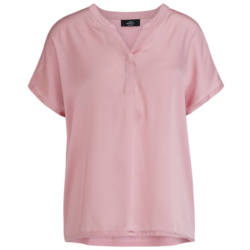 Damen Satin-Shirt  mit V-Ausschnitt von Gina Benotti