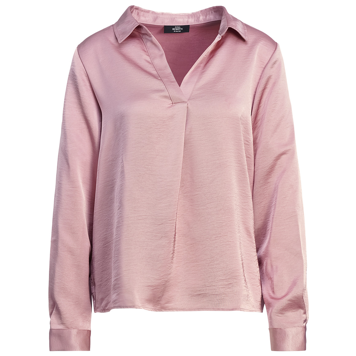 Damen Satinbluse mit Hemdkragen von Gina Benotti