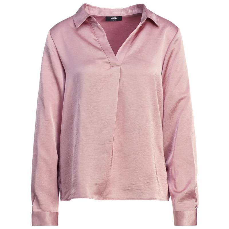 Damen Satinbluse mit Hemdkragen von Gina Benotti
