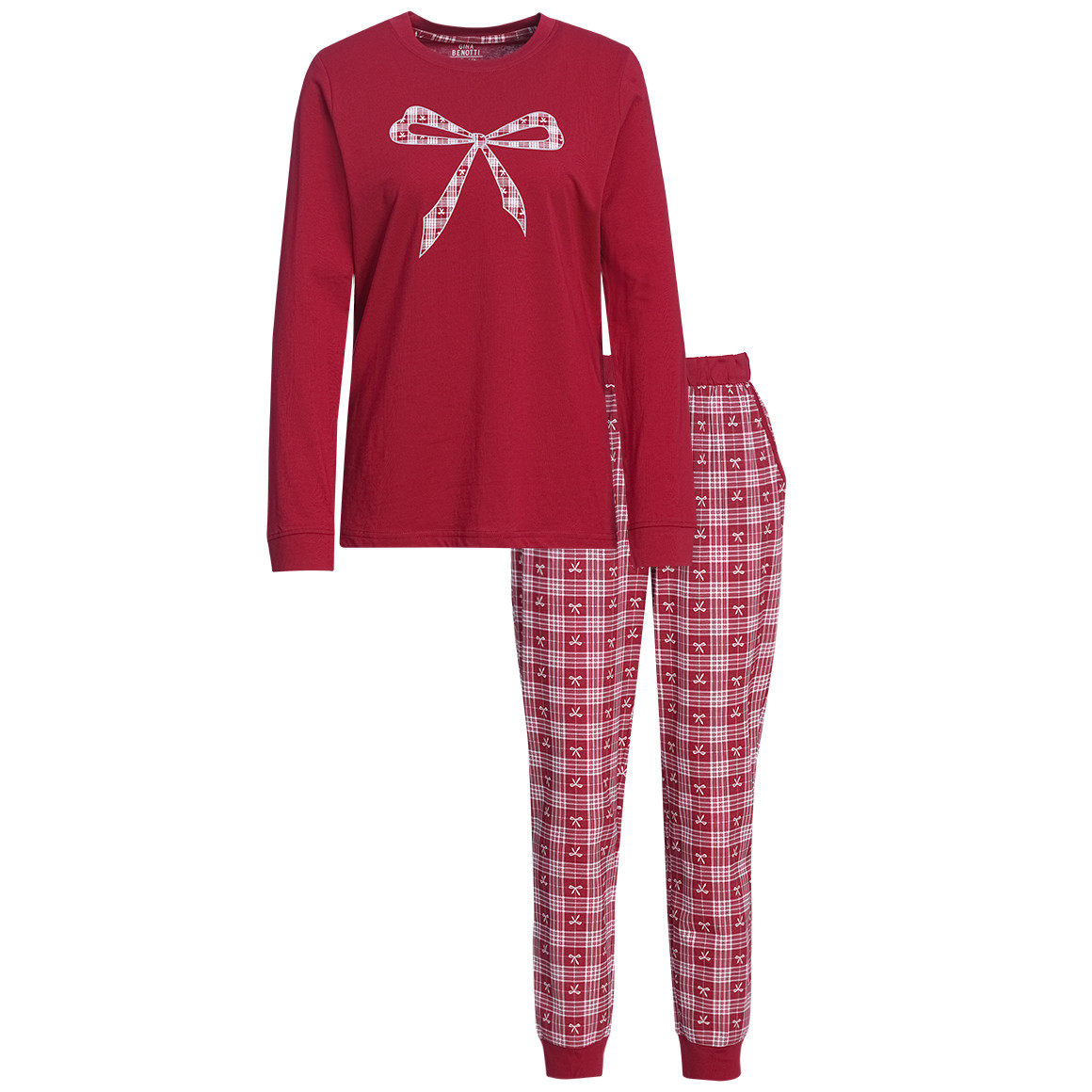 Damen Schlafanzug im weihnachtlichen Design von Gina Benotti
