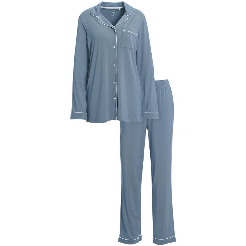Damen Schlafanzug mit Kontrastnaht von Gina Benotti
