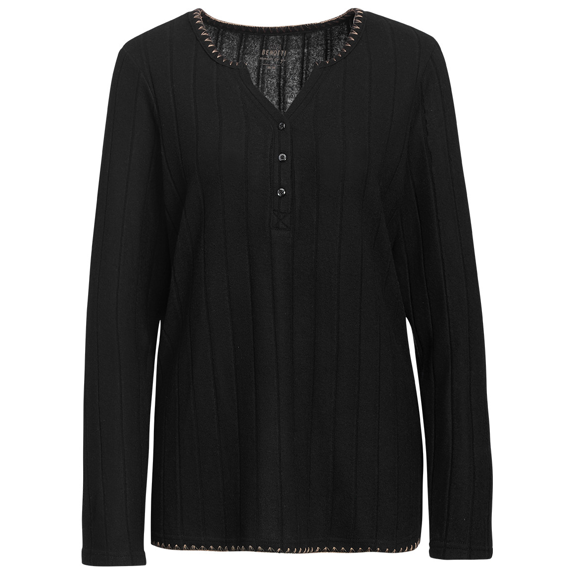 Damen Schlafshirt mit Rippstruktur von Gina Benotti