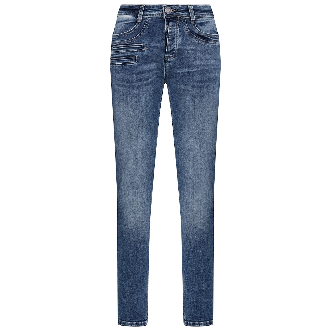 Damen Slim-Jeans mit Knopfleiste Damen Slim-Jeans mit Knopfleiste von Gina Benotti