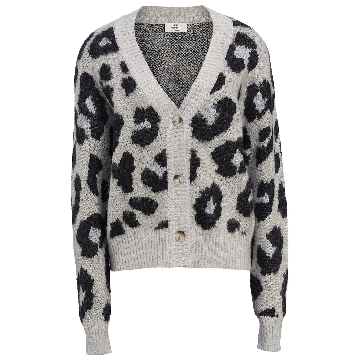 Damen Strickjacke im Leo-Look von Gina Benotti