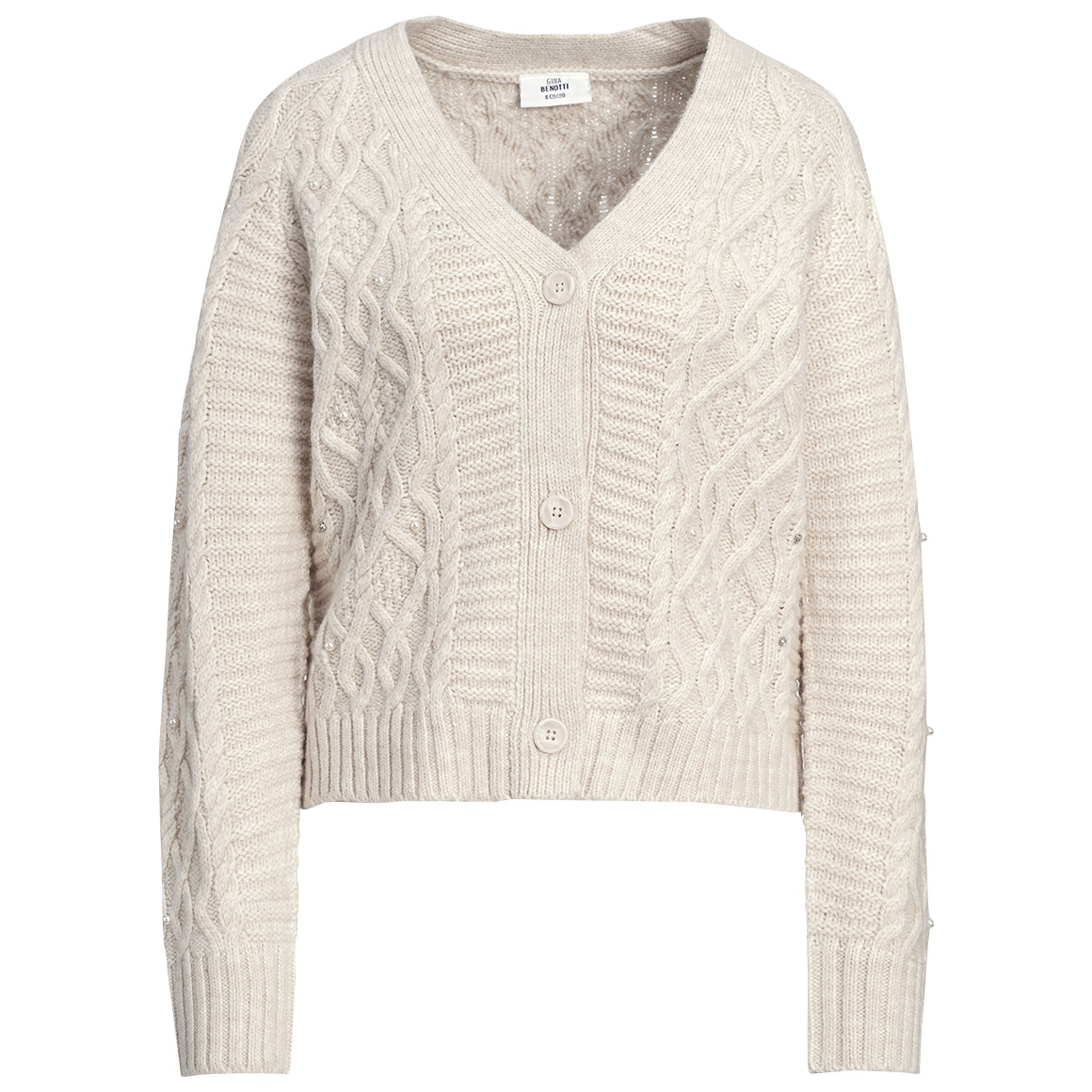 Damen Strickjacke mit Zopfmuster Damen Strickjacke mit Zopfmuster von Gina Benotti