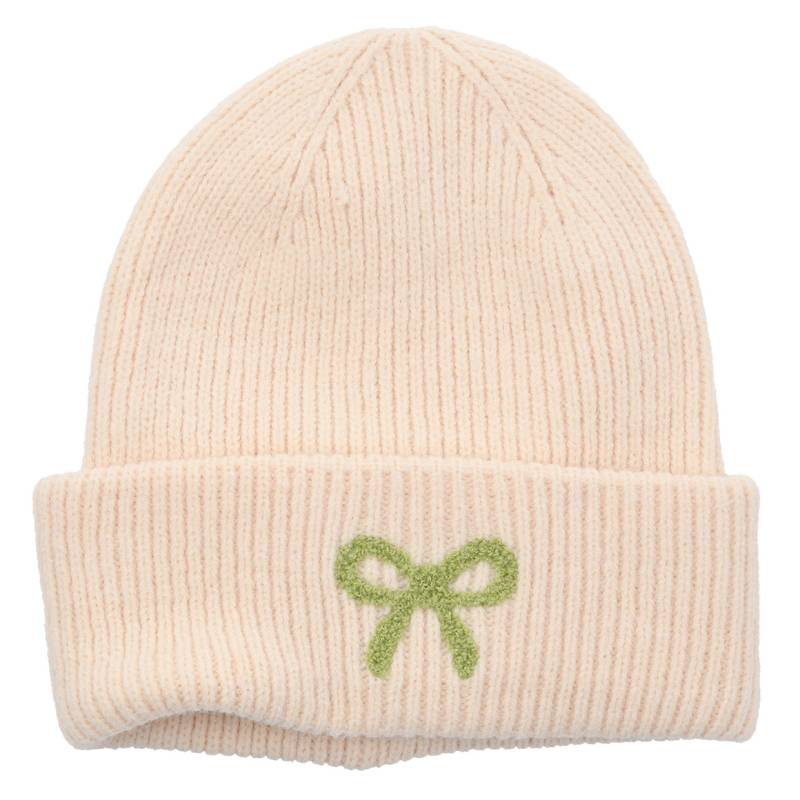 Damen Strickmütze mit Schleifen-Applikation von Gina Benotti