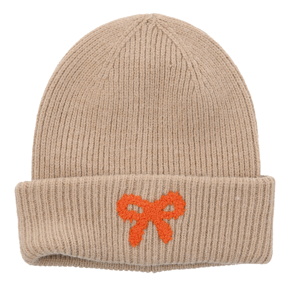 Damen Strickmütze mit Schleifen-Applikation von Gina Benotti