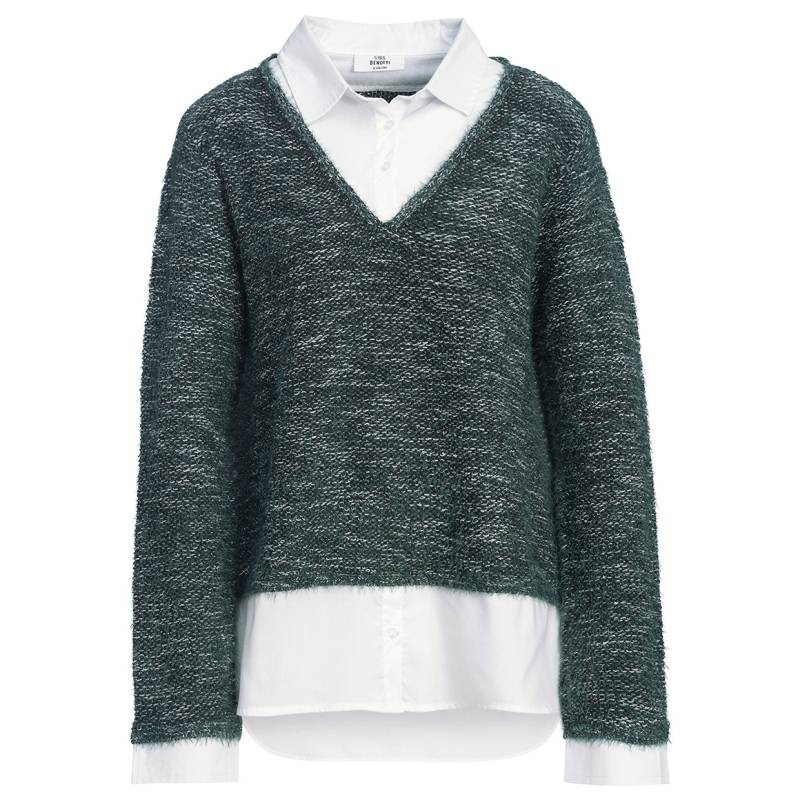 Damen Strickpullover mit Bluseneinsatz von Gina Benotti