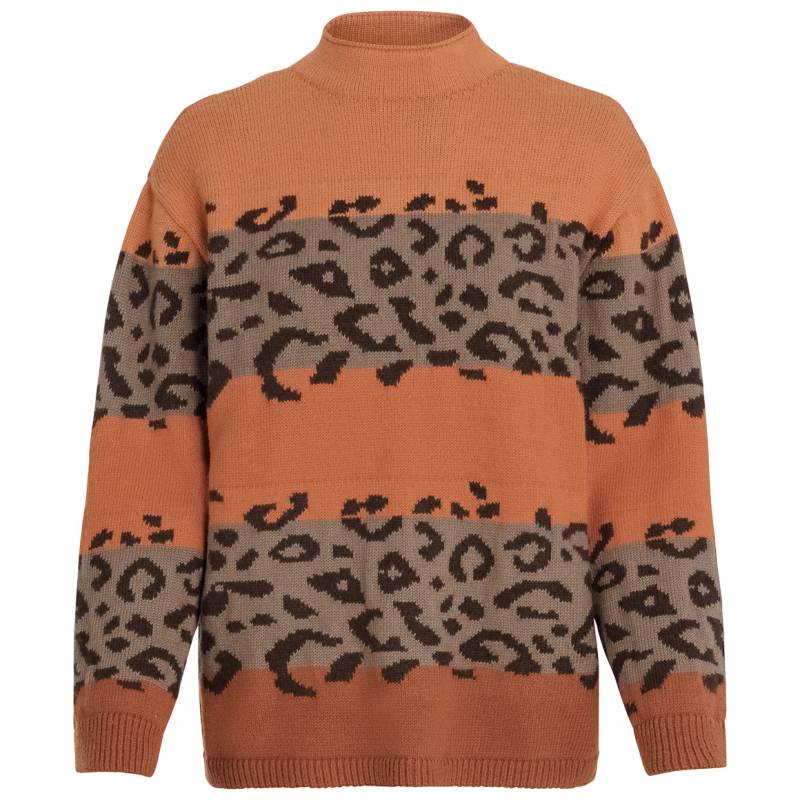 Damen Strickpullover mit Leo-Muster von Gina Benotti
