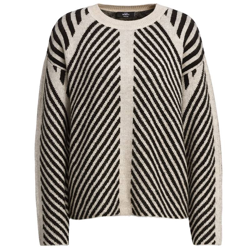 Damen Strickpullover mit Streifenmuster von Gina Benotti