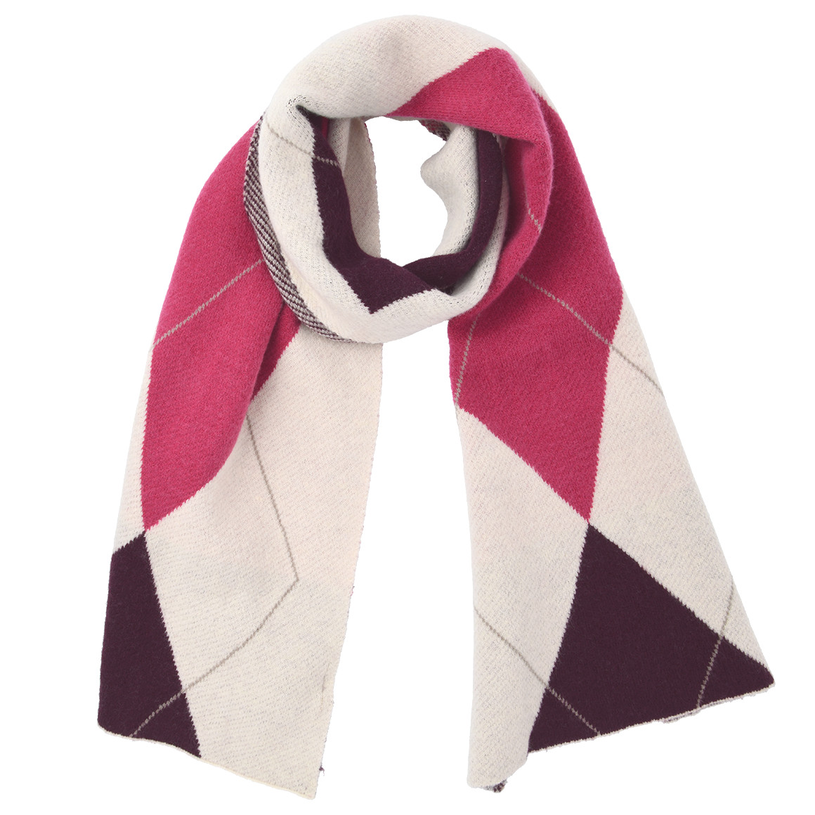 Damen Strickschal mit Karo-Muster von Gina Benotti