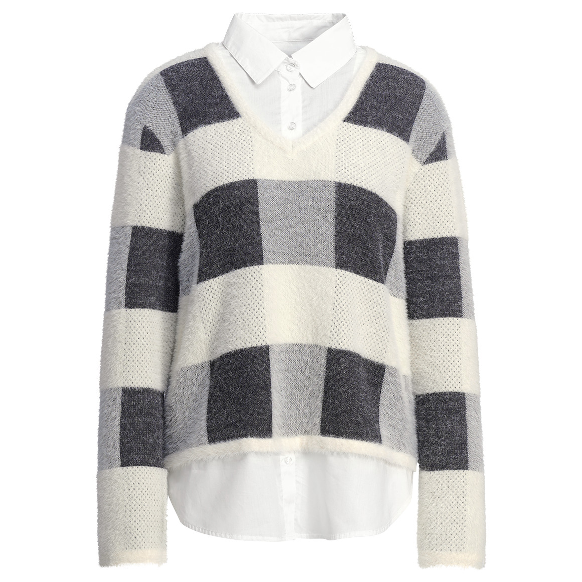 Damen Sweatshirt mit Bluseneinsatz von Gina Benotti