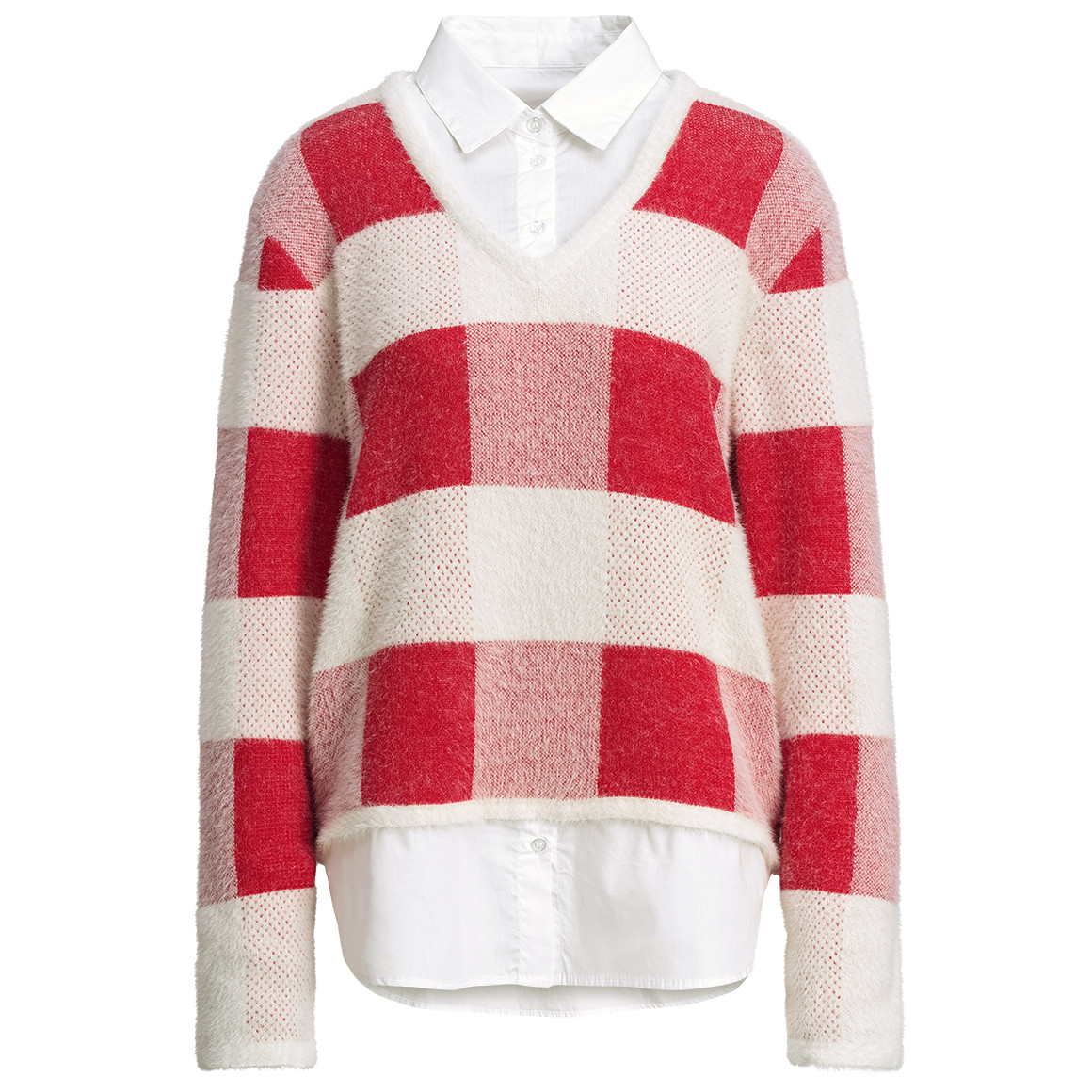 Damen Sweatshirt mit Bluseneinsatz von Gina Benotti