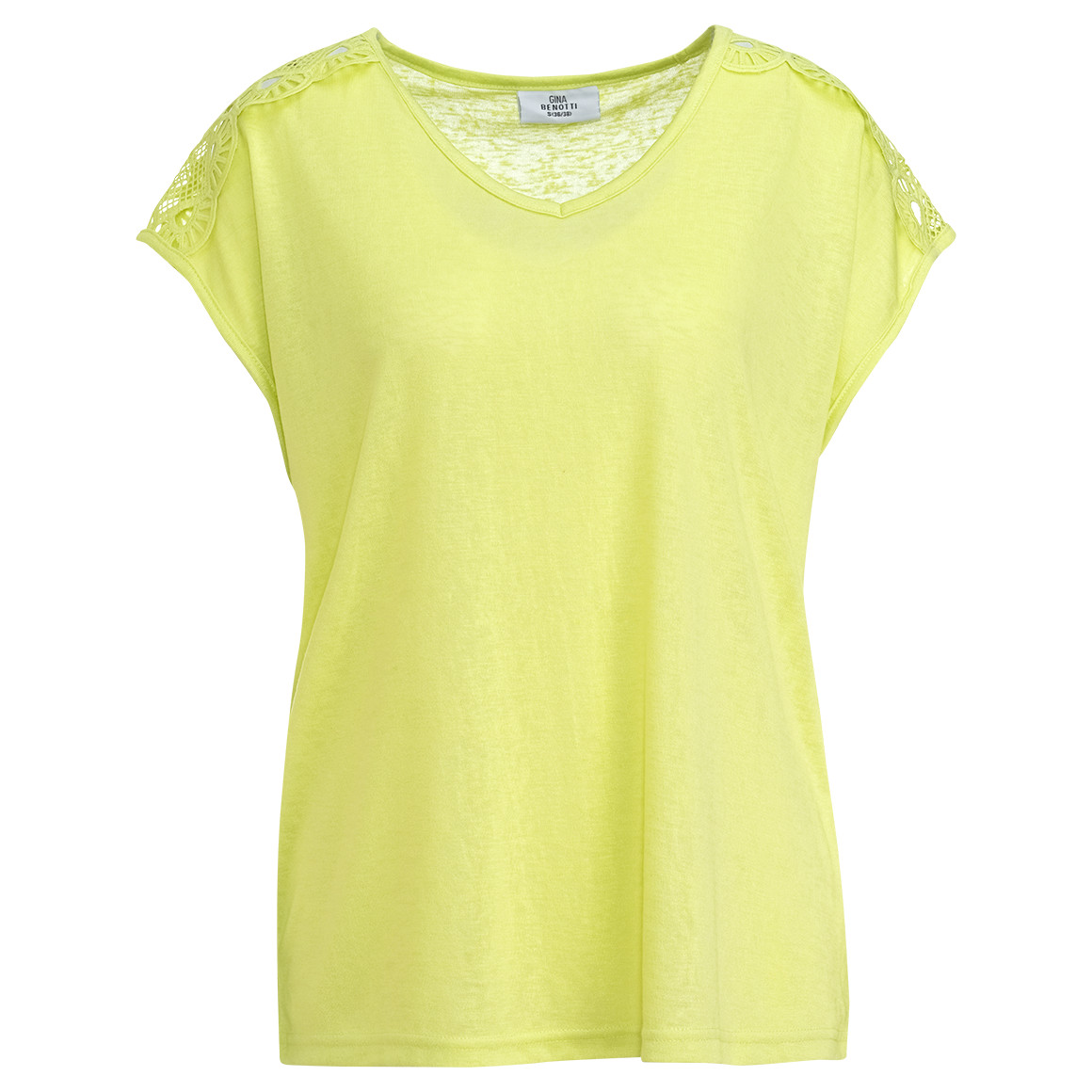 Damen T-Shirt mit Lochstickerei Damen T-Shirt mit Lochstickerei von Gina Benotti