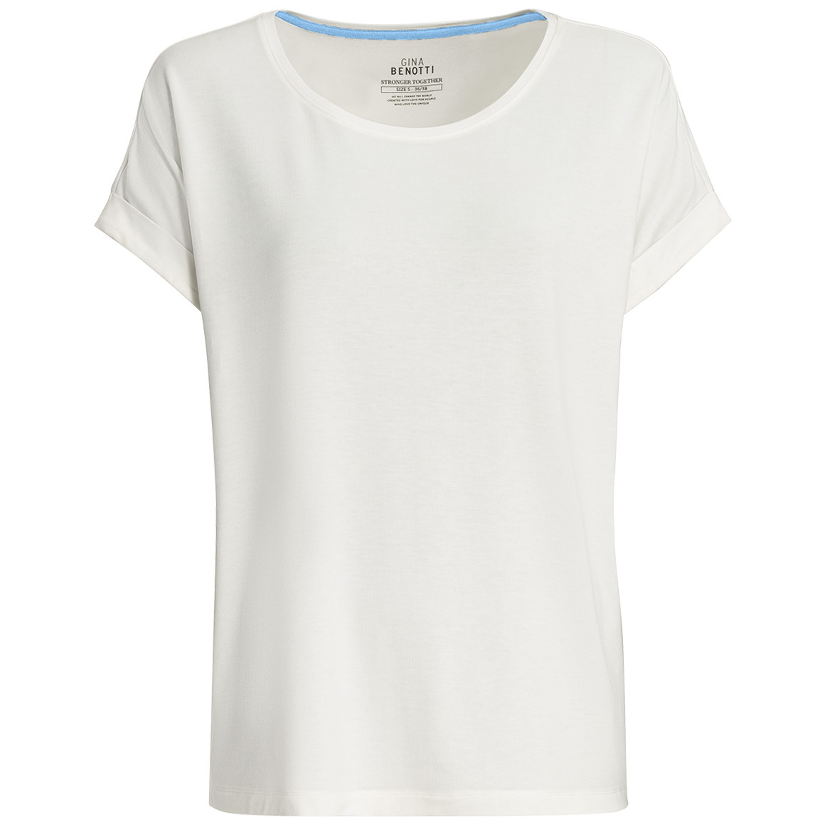 Damen T-Shirt mit fixierten Turn-ups von Gina Benotti